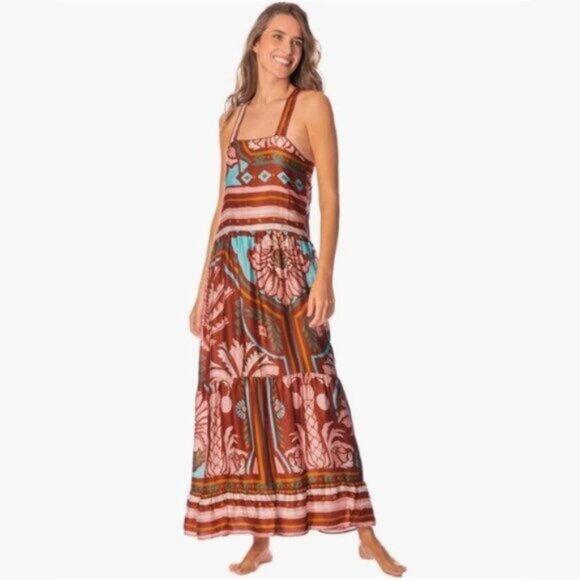 NWT Maaji Garden Engraving Adelina Boho Maxi Dress - Picture 1 of 15